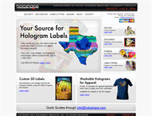 Tablet Screenshot of holoshape.com